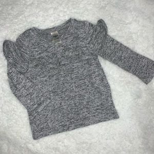 Grey Top with Ruffle